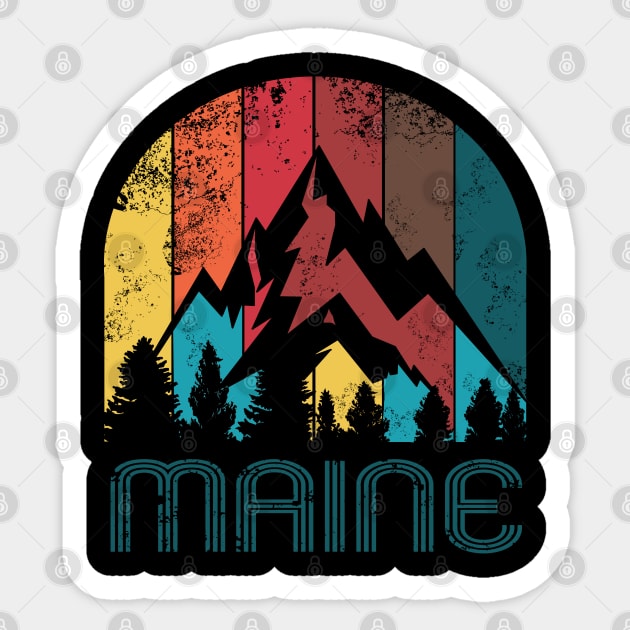 Retro Maine Sticker by HopeandHobby